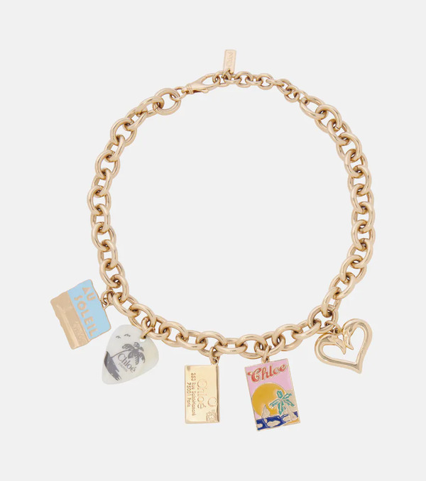  Chloe Chloe Postcards Embellished Necklace 