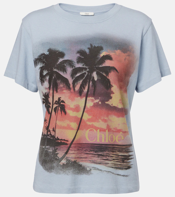 Chloe Chloe Printed Cotton Jersey T-shirt 