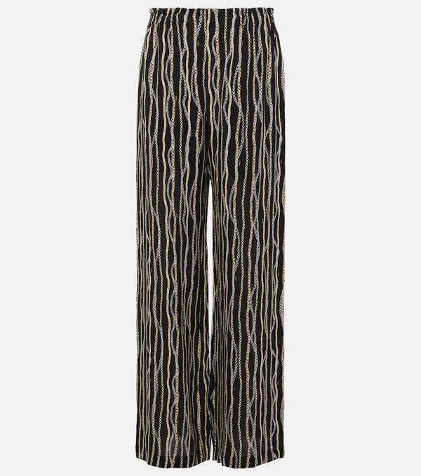  Chloe Chloe Printed Silk Pants 