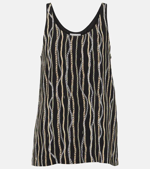  Chloe Chloe Printed Silk Tank Top 