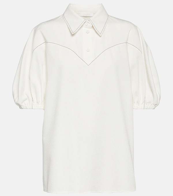  Chloe Chloe Puff-sleeve Cotton Blouse 