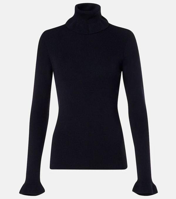  Chloe Chloe Ribbed-knit Cotton And Wool Turtleneck Sweater 