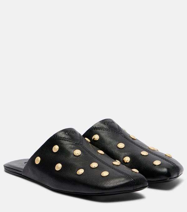  Chloe Chloe Rita Studded Leather Mules 