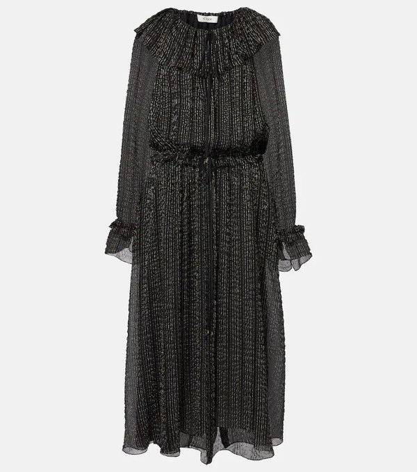  Chloe Chloe Ruffled Gathered Silk-blend Gown 