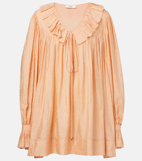  Chloe Chloe Ruffled Jacquard Minidress 