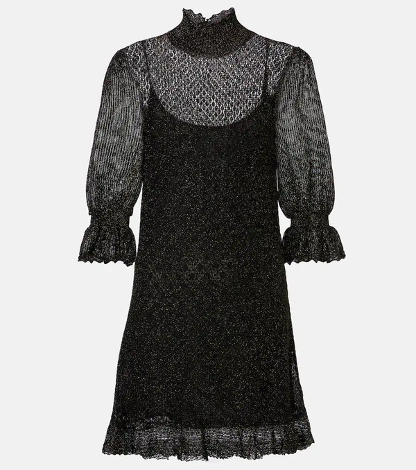  Chloe Chloe Ruffled Lame Minidress 