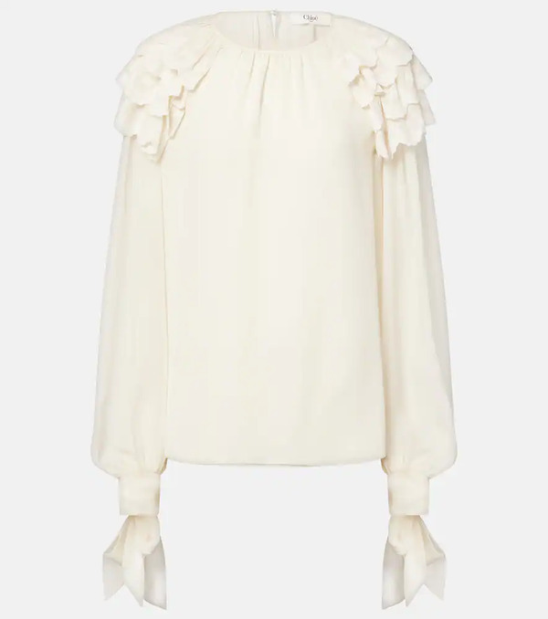  Chloe Chloe Ruffled Silk Blouse 