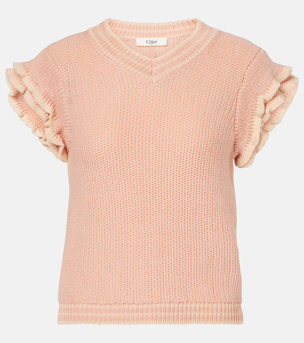  Chloe Chloe Ruffled Wool Top 