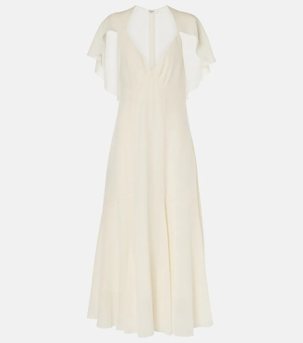  Chloe Chloe Silk Chiffon Midi Dress 