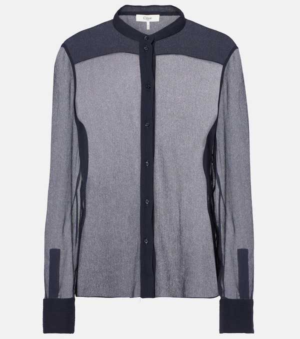  Chloe Chloe Silk Chiffon Shirt 