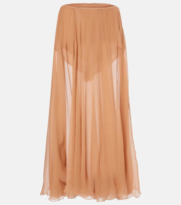  Chloe Chloe Silk Muslin Midi Skirt 