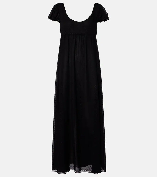 Chloe Chloe Silk Point D'esprit Maxi Dress 
