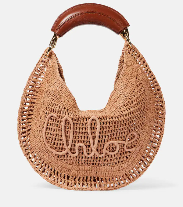  Chloe Chloe Summer Banana Raffia-effect Shoulder Bag 