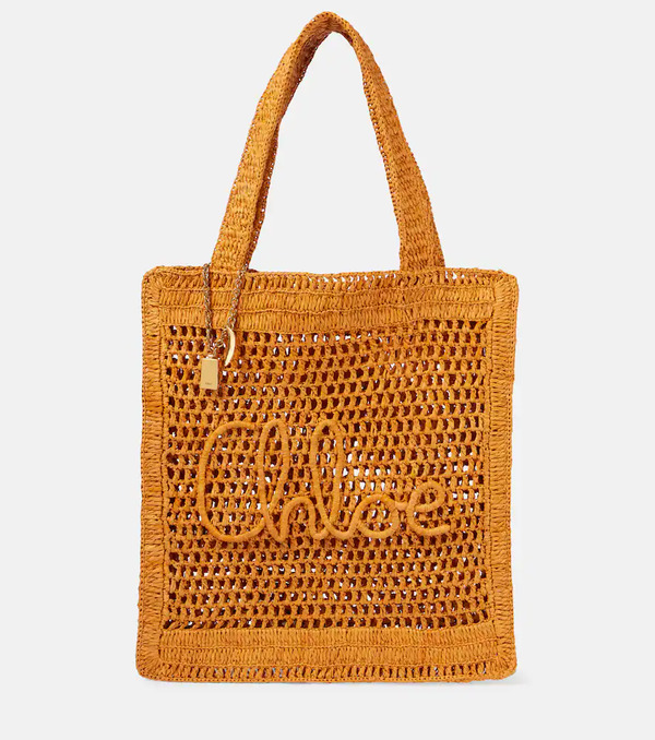  Chloe Chloe Summer Banana Raffia Tote Bag 