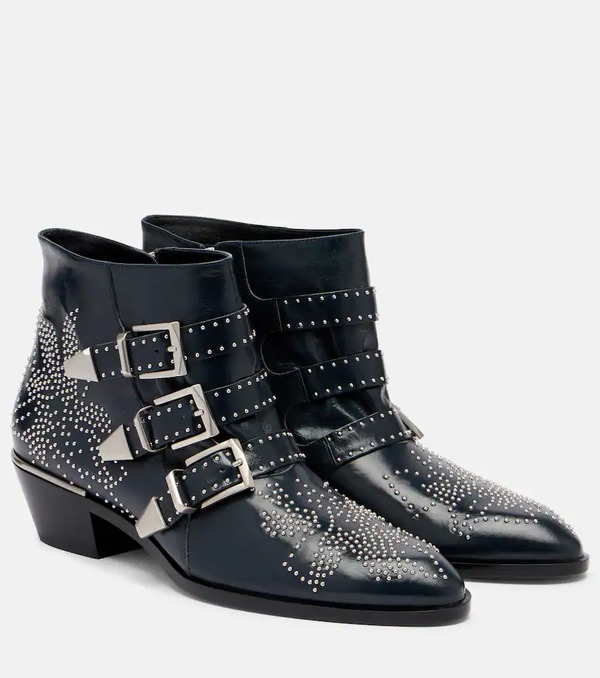 Chloe Chloe Susanna Studded Leather Ankle Boots 