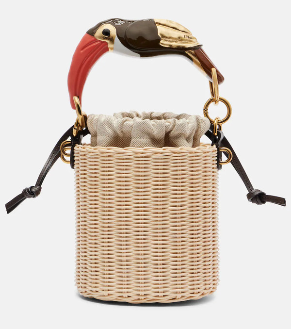  Chloe Chloe Tropicus Wicker Bucket Bag 