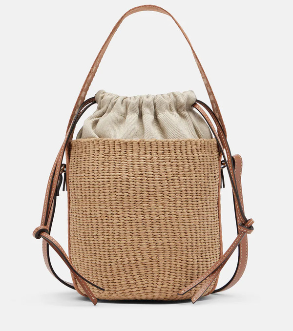  Chloe Chloe Woody Small Raffia Bucket Bag 