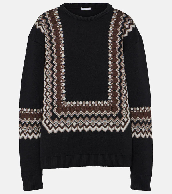  Chloe Chloe Wool-blend Jacquard Sweater 