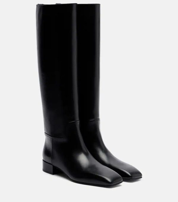  Christen Christen Classic Square Leather Knee-high Boots 