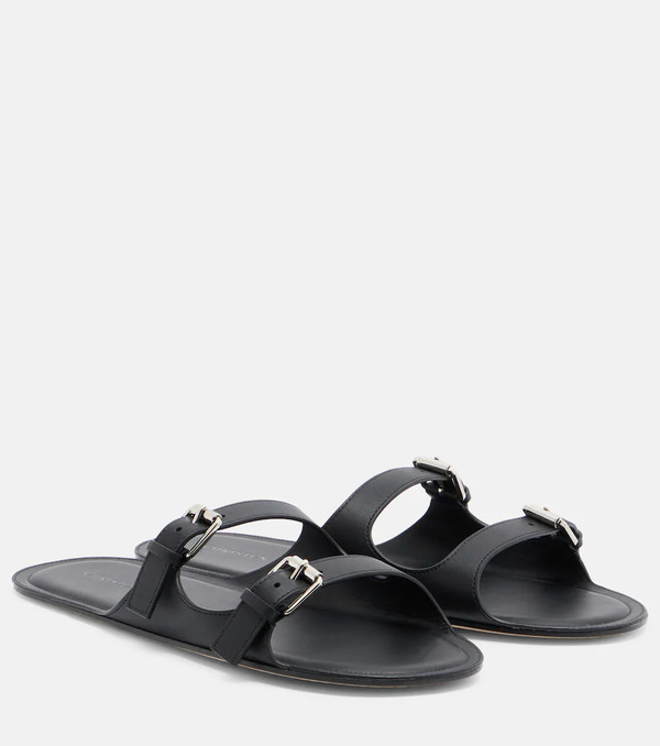  Christen Christen Double Belt Leather Sandals 