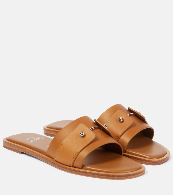  Christian Louboutin Christian Louboutin Chambelimule Leather Slides 