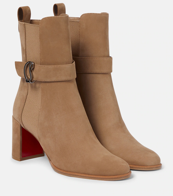  Christian Louboutin Christian Louboutin Cl Chelsea Booty Suede Ankle Boots 