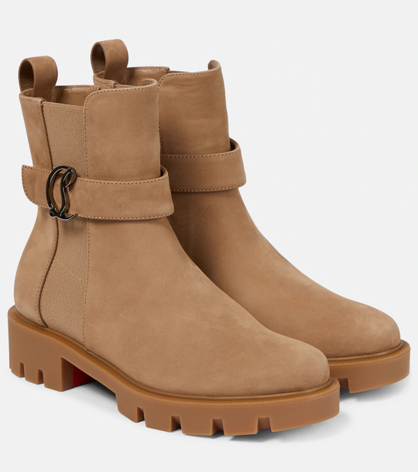  Christian Louboutin Christian Louboutin Cl Chelsea Suede Ankle Boots 