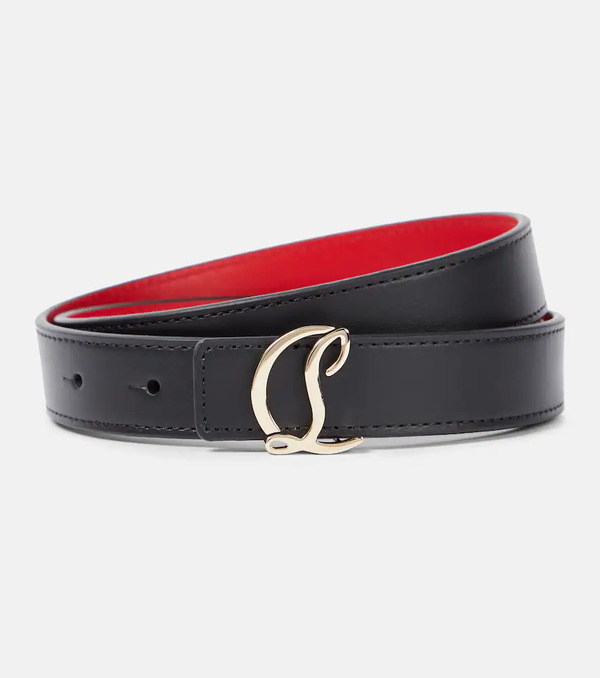  Christian Louboutin Christian Louboutin Cl Logo Leather Belt 