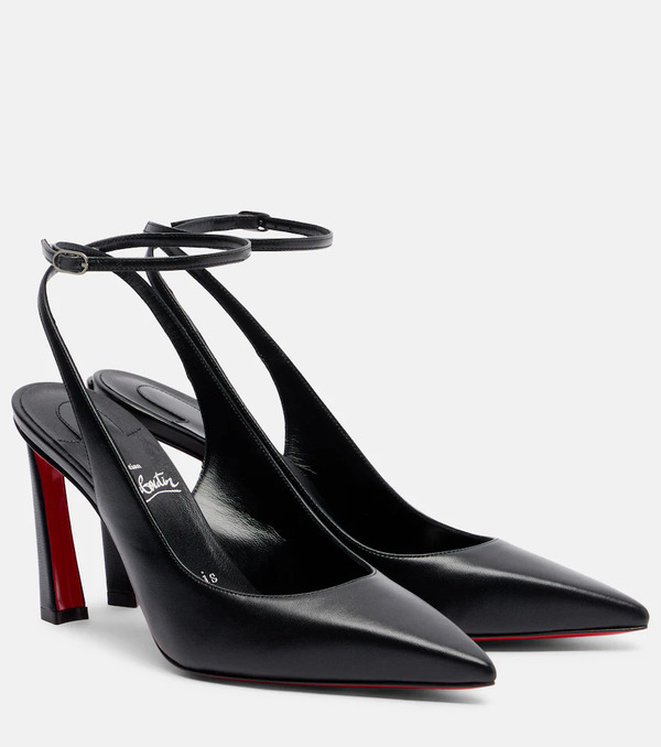 Christian Louboutin Christian Louboutin Condora 85 Leather Slingback Pumps 