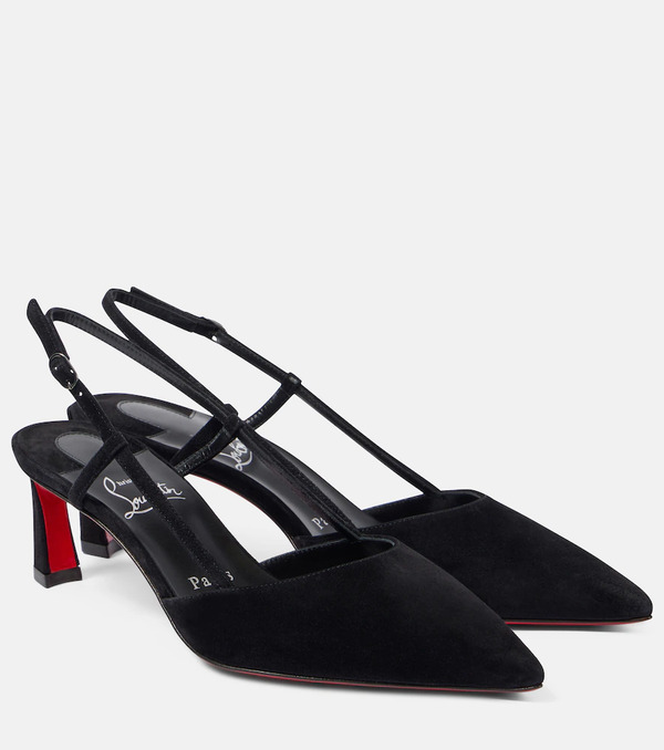  Christian Louboutin Christian Louboutin Condoroline 55 Suede Slingback Pumps 