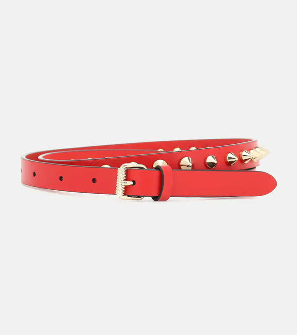  Christian Louboutin Christian Louboutin Loubispikes Leather Belt 