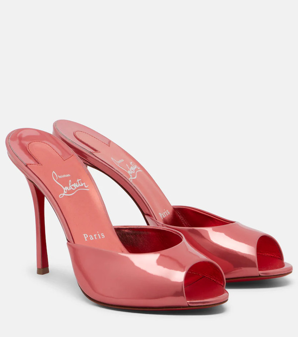  Christian Louboutin Christian Louboutin Me Dolly Laminated Leather Mules 