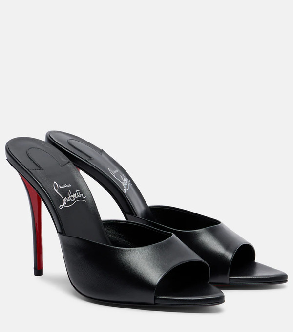  Christian Louboutin Christian Louboutin Miss Z Leather Mules 