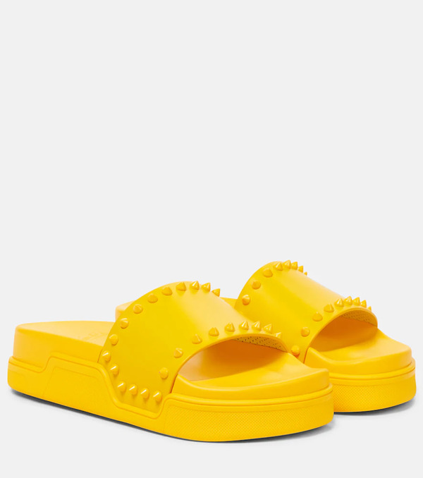  Christian Louboutin Christian Louboutin Pool Stud Embellished Slides 