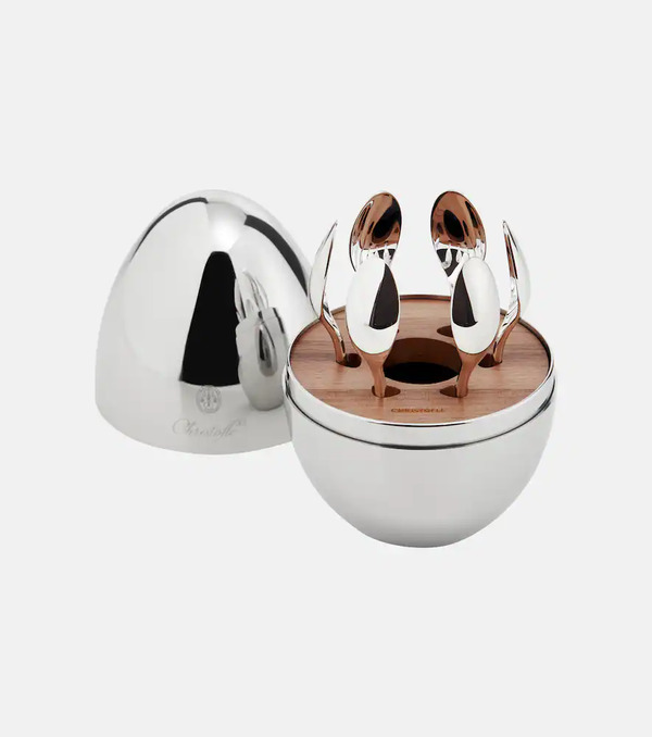  Christofle Christofle Mood Coffee Set Of 6 Silver-plated Espresso Spoons 