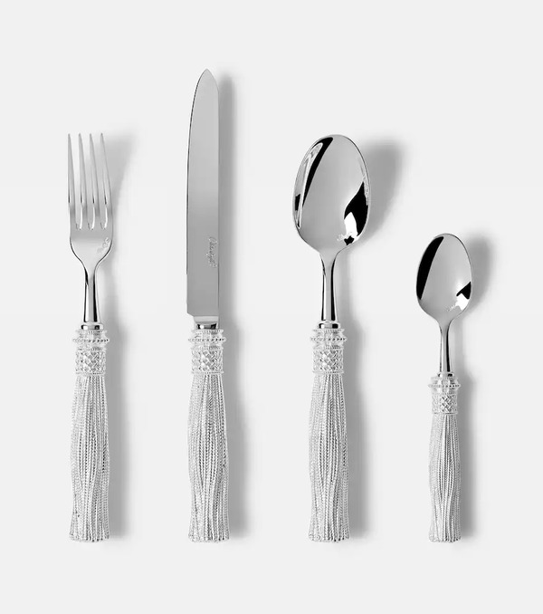  Christofle Christofle Pompon Silver-plated Cutlery Set 