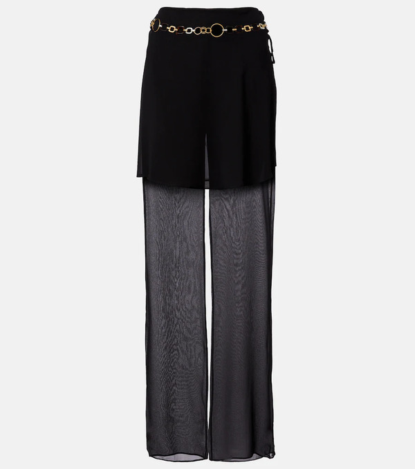  Christopher Esber Christopher Esber Belted Silk Wide-leg Pants 