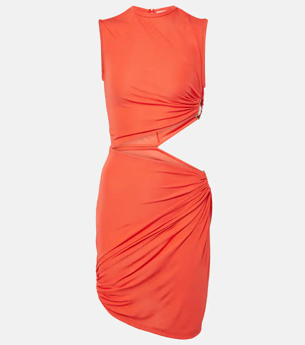  Christopher Esber Christopher Esber Bezel Embellished Cutout Minidress 