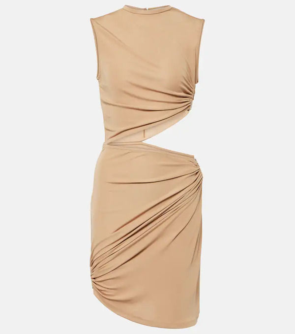  Christopher Esber Christopher Esber Bezel Embellished Cutout Minidress 