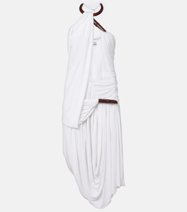  Christopher Esber Christopher Esber Chime Asymmetric Draped Jersey Midi Dress 