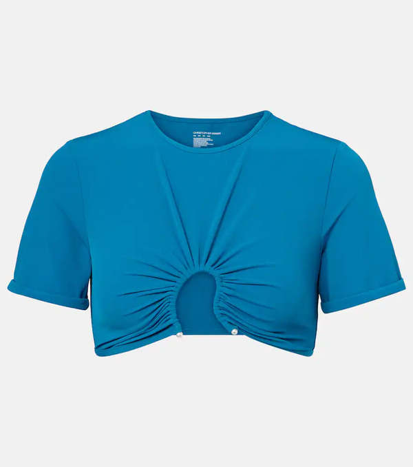 Christopher Esber Christopher Esber Crescent Gathered Crop Top 
