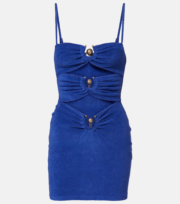  Christopher Esber Christopher Esber Cutout Cotton-blend Terry Minidress 