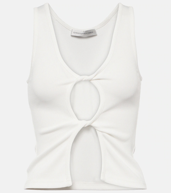  Christopher Esber Christopher Esber Cutout Jersey Tank Top 
