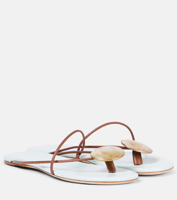  Christopher Esber Christopher Esber Doma Embellished Leather Sandals 