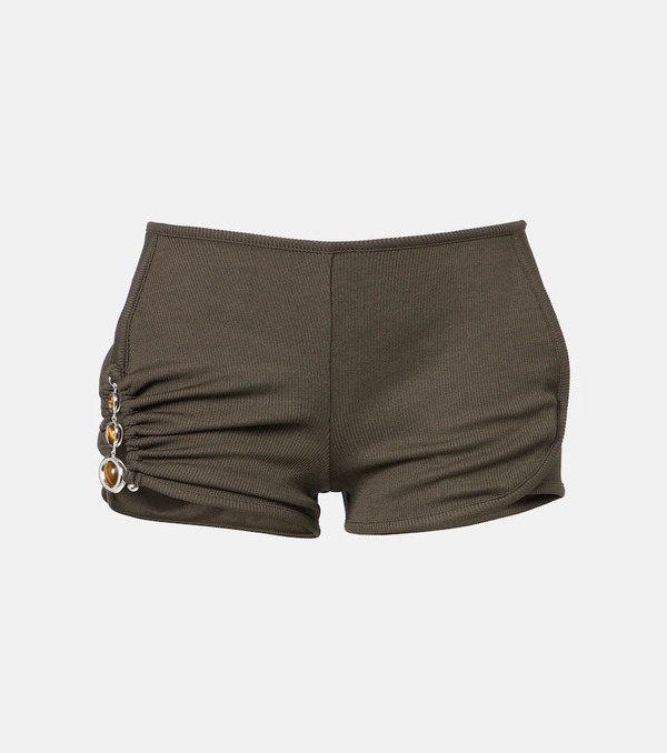  Christopher Esber Christopher Esber Droplet Crystal Embellished Ruched Shorts 