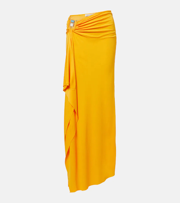  Christopher Esber Christopher Esber Embellished Gathered Jersey Maxi Skirt 