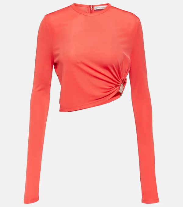  Christopher Esber Christopher Esber Embellished Jersey Crop Top 