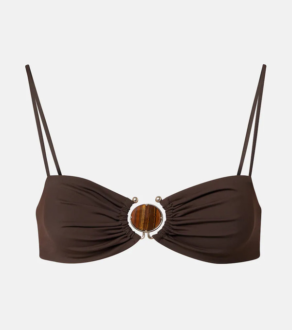  Christopher Esber Christopher Esber Embellished Ring-detail Bikini Top 