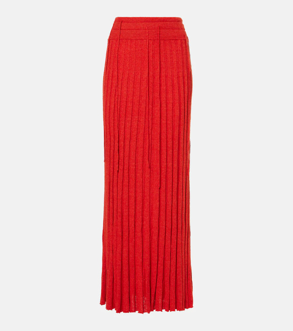  Christopher Esber Christopher Esber Linen And Silk-blend Maxi Skirt 