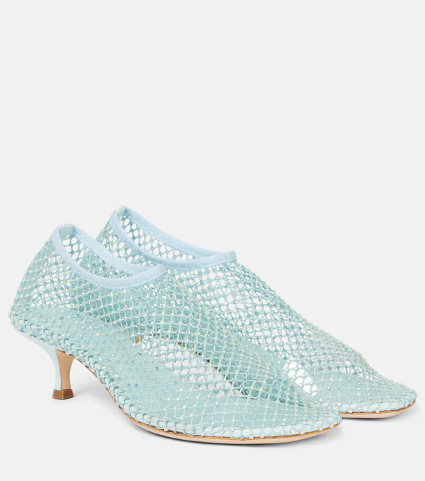  Christopher Esber Christopher Esber Minette Embellished Fishnet Pumps 